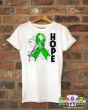 Adrenal Cancer Floral Hope Ribbon T-Shirt - Cancer Apparel and Gifts