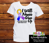 Bladder Cancer I Will Never Give Up Shirts - Cancer Apparel and Gifts