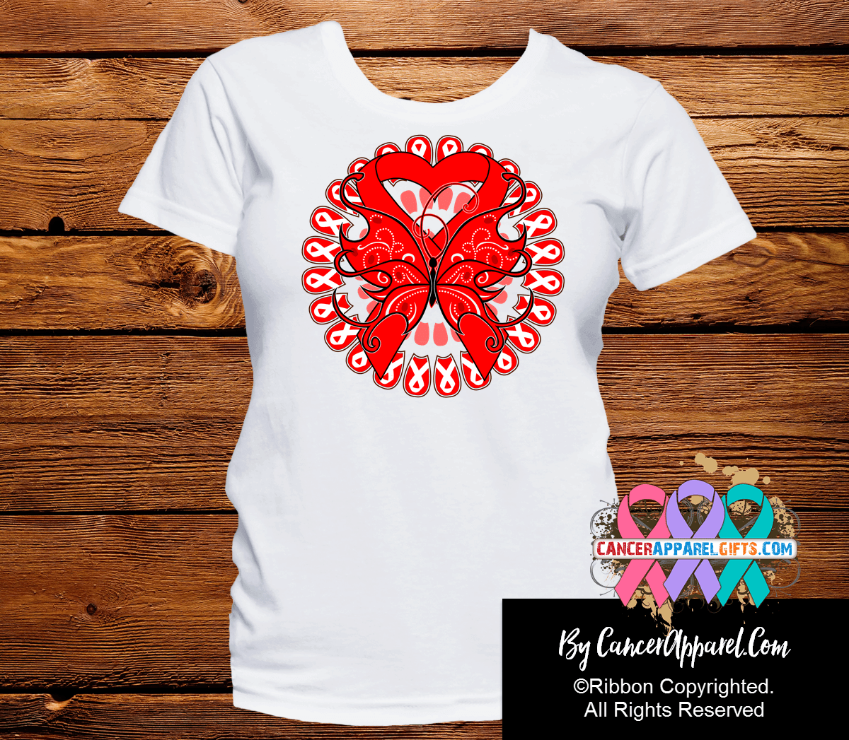 Blood Cancer Stunning Butterfly Shirts - Cancer Apparel and Gifts