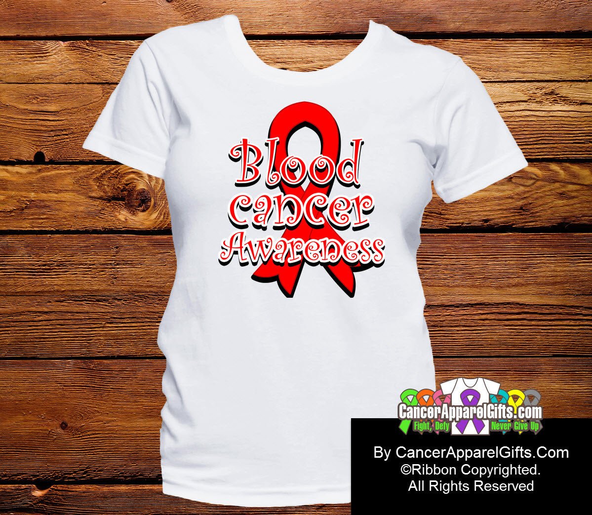 Blood Cancer Awareness Ribbon Shirts - Cancer Apparel and Gifts