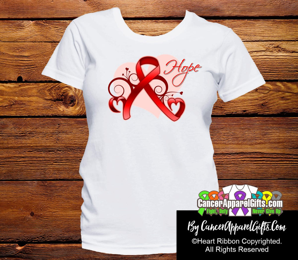 Blood Cancer Heart of Hope Ribbon Shirts