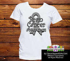 Brain Cancer Awareness Ribbon Shirts - Cancer Apparel and Gifts