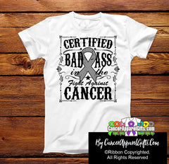 Brain Cancer Certified Bad Ass In The Fight Shirts - Cancer Apparel and Gifts