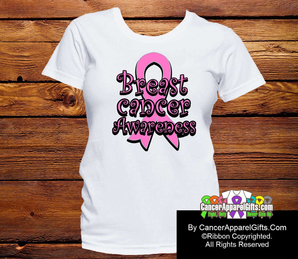 Breast Cancer Awareness Ribbon Shirts - Cancer Apparel and Gifts