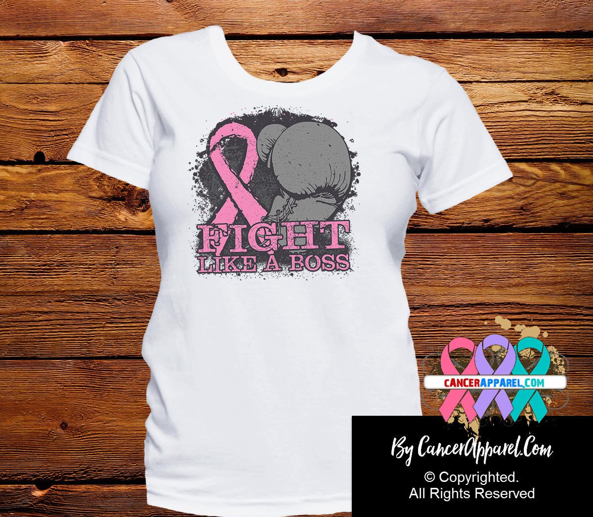 Breast Cancer Fight Like a Boss Shirts - Cancer Apparel and Gifts