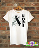 Carcinoid Cancer Floral Hope Ribbon T-Shirt