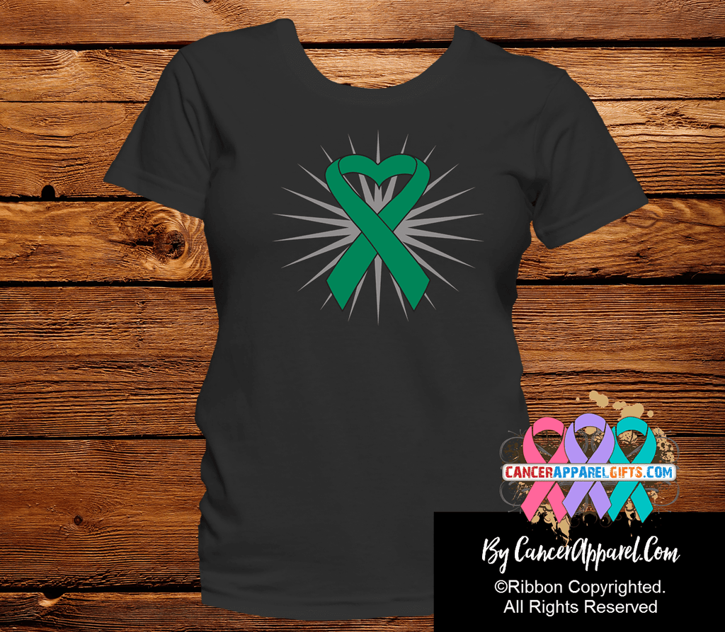 Liver Cancer Awareness Heart Ribbon Shirts