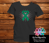 Liver Cancer Awareness Heart Ribbon Shirts - Cancer Apparel and Gifts