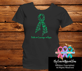 Liver Cancer Faith Courage Hope Ribbon Shirts - Cancer Apparel and Gifts