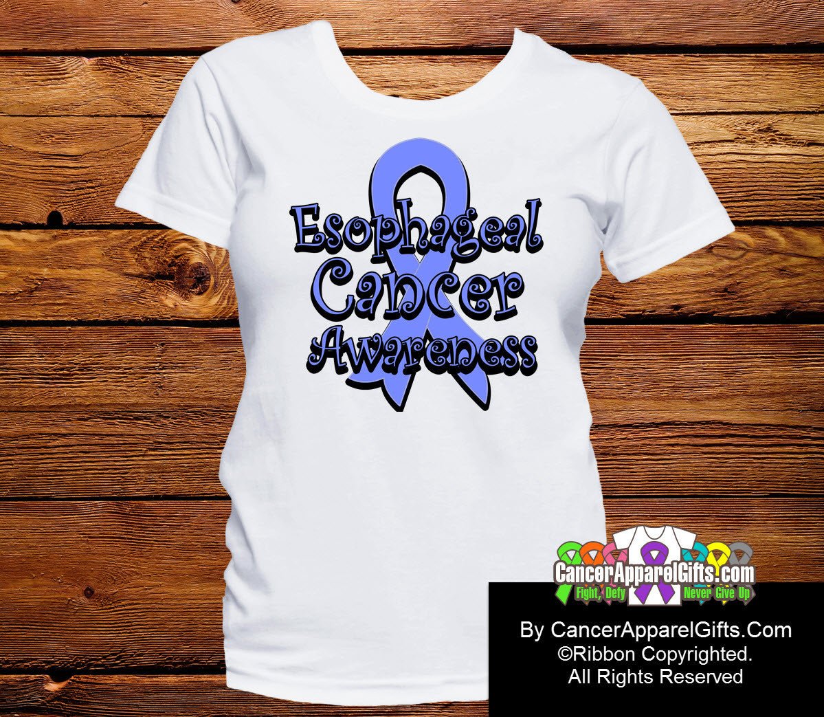 Esophageal Cancer Awareness Ribbon Shirts - Cancer Apparel and Gifts