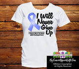 Esophageal Cancer I Will Never Give Up Shirts - Cancer Apparel and Gifts