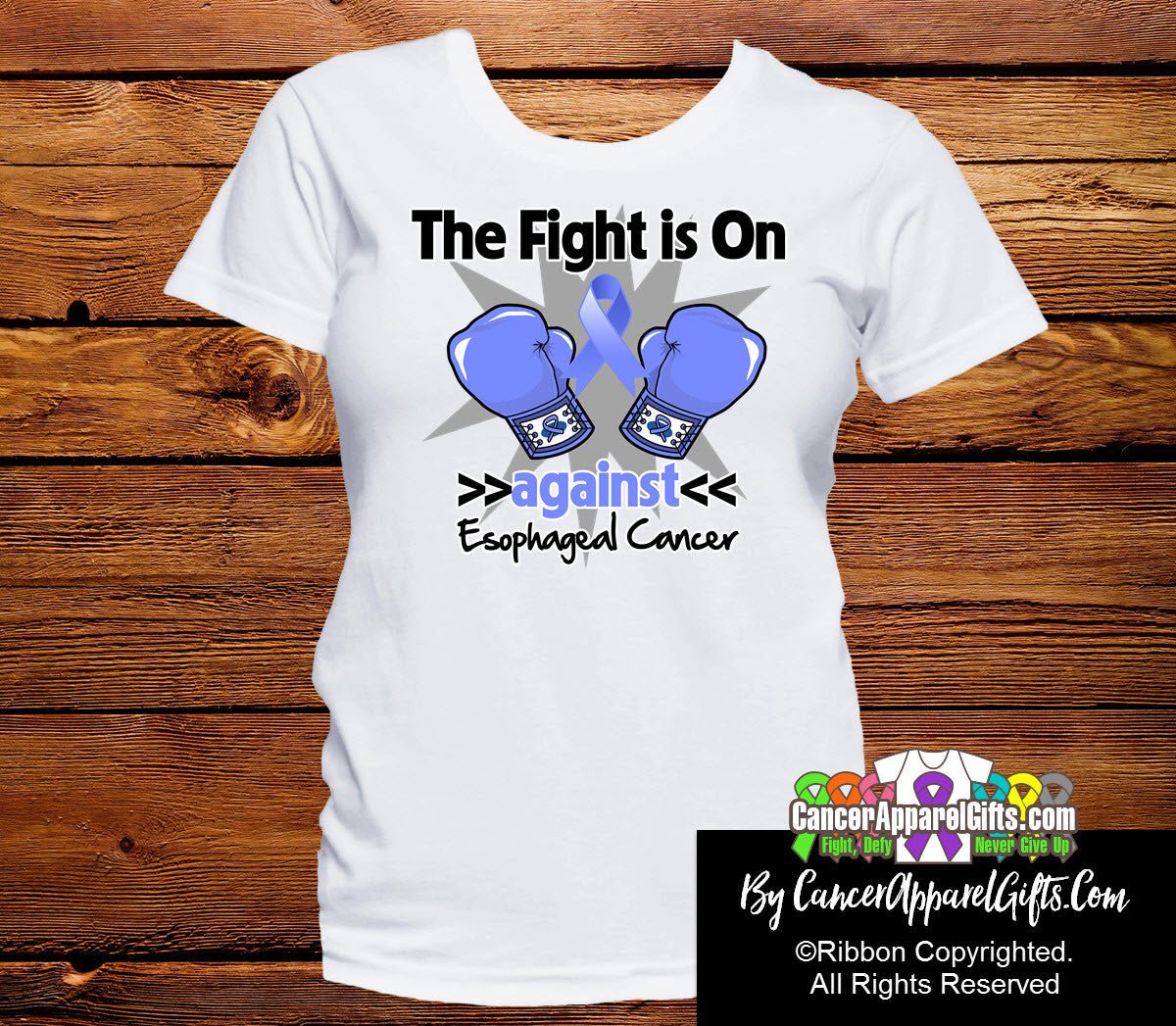 Esophageal Cancer The Fight is On Shirts - Cancer Apparel and Gifts