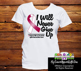 Head Neck Cancer I Will Never Give Up Shirts - Cancer Apparel and Gifts