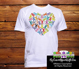Colorful Awareness Heart Ribbon of Support Shirts - Cancer Apparel and Gifts