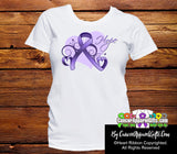 Hodgkins Lymphoma Heart of Hope Ribbon Shirts - Cancer Apparel and Gifts
