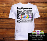 Cancer Awareness Matters Shirts With Colorful Ribbons - Cancer Apparel and Gifts