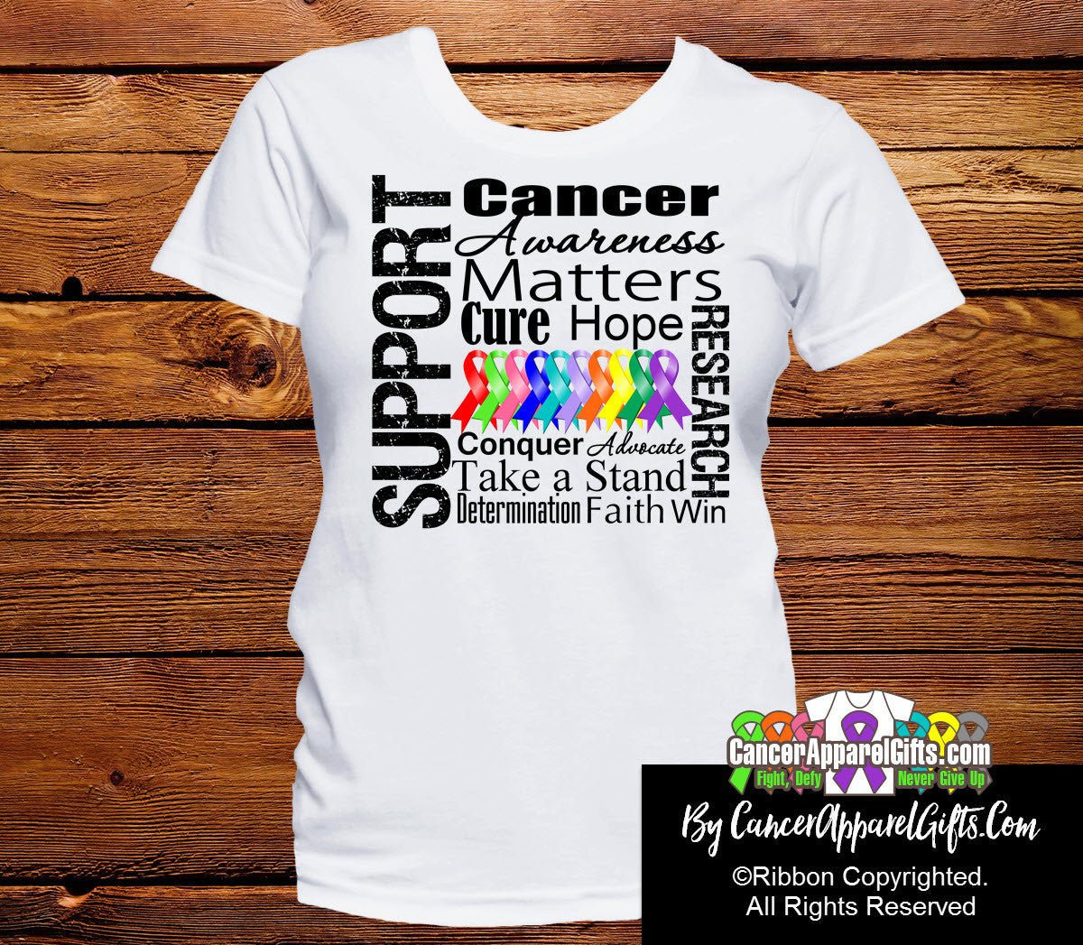 Cancer Awareness Matters Shirts With Colorful Ribbons - Cancer Apparel and Gifts