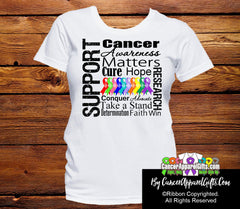 Cancer Awareness Matters Shirts With Colorful Ribbons - Cancer Apparel and Gifts