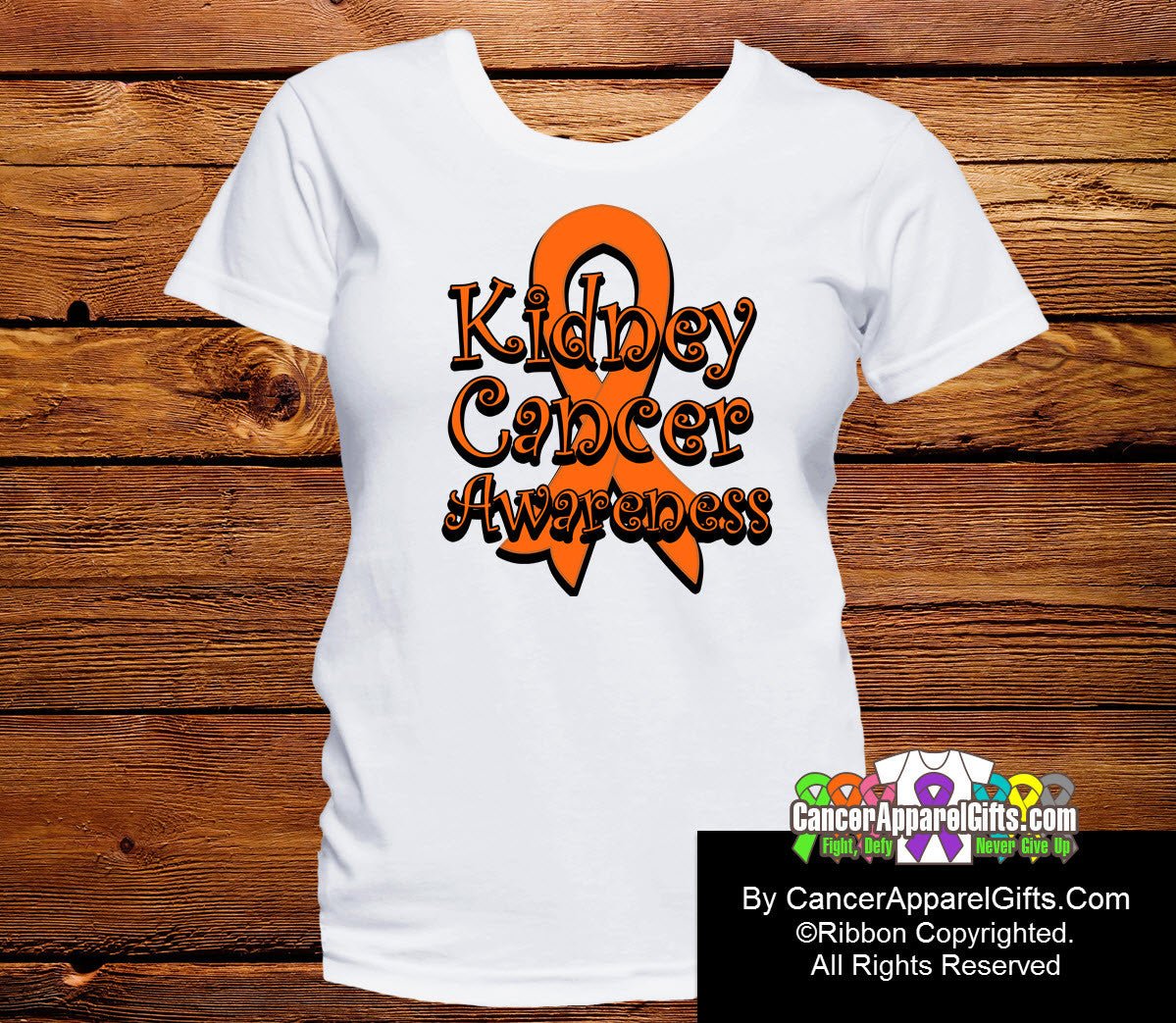 Kidney Cancer Awareness Ribbon Shirts - Cancer Apparel and Gifts