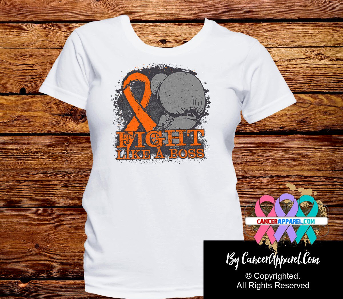 Kidney Cancer Fight Like a Boss Shirts - Cancer Apparel and Gifts