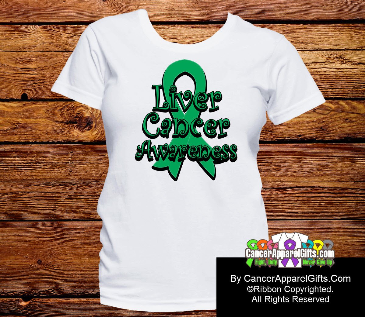 Liver Cancer Awareness Ribbon Shirts - Cancer Apparel and Gifts