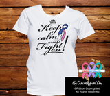 Male Breast Cancer Keep Calm and Fight On Shirts - Cancer Apparel and Gifts