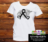 Melanoma Heart of Hope Ribbon Shirts - Cancer Apparel and Gifts
