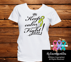 Lymphoma Keep Calm and Fight On Shirts - Cancer Apparel and Gifts