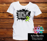 Non - Hodgkins Lymphoma Shirts Wake Up Kick Butt and Repeat - Cancer Apparel and Gifts