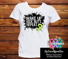 Non - Hodgkins Lymphoma Shirts Wake Up Kick Butt and Repeat - Cancer Apparel and Gifts
