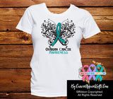 Ovarian Cancer Butterfly Ribbon Shirts - Cancer Apparel and Gifts