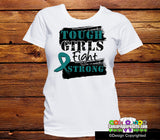 Ovarian Cancer Tough Girls Fight Strong Shirts - Cancer Apparel and Gifts