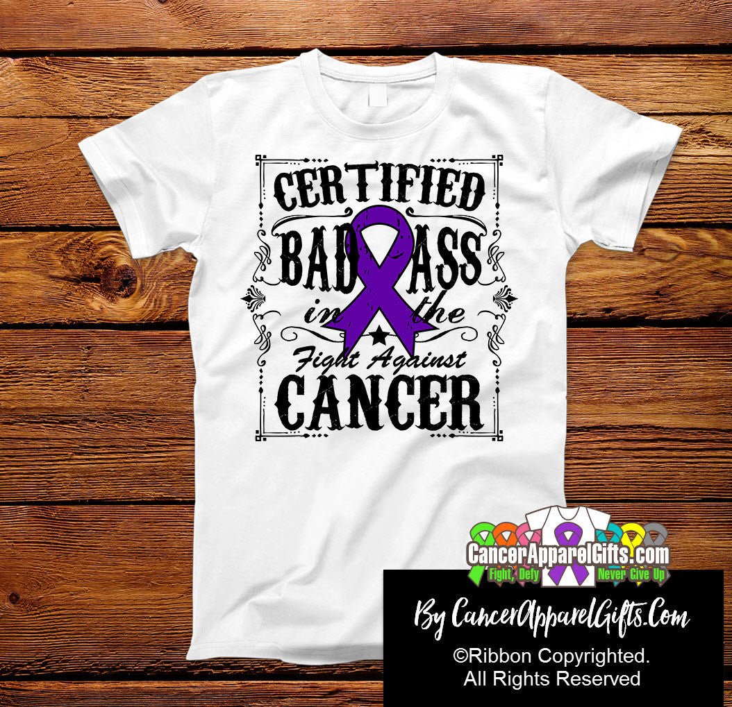 Pancreatic Cancer Certified Bad Ass In The Fight Shirts - Cancer Apparel and Gifts