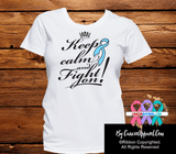 Prostate Cancer Keep Calm and Fight On Shirts - Cancer Apparel and Gifts