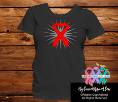 Blood Cancer Awareness Heart Ribbon Shirts - Cancer Apparel and Gifts