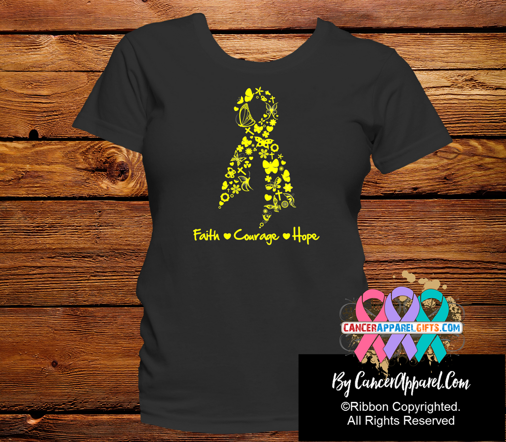 Sarcoma Awareness Faith Courage Hope Shirts
