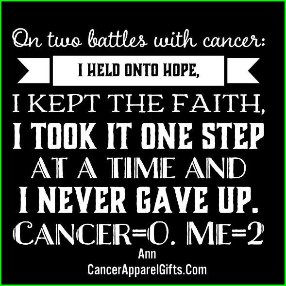 On Two Battles With Cancer