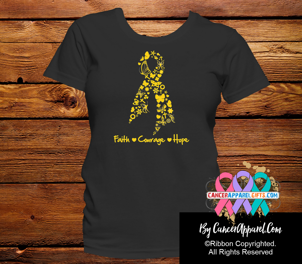 Appendix Cancer Faith Courage Shirts