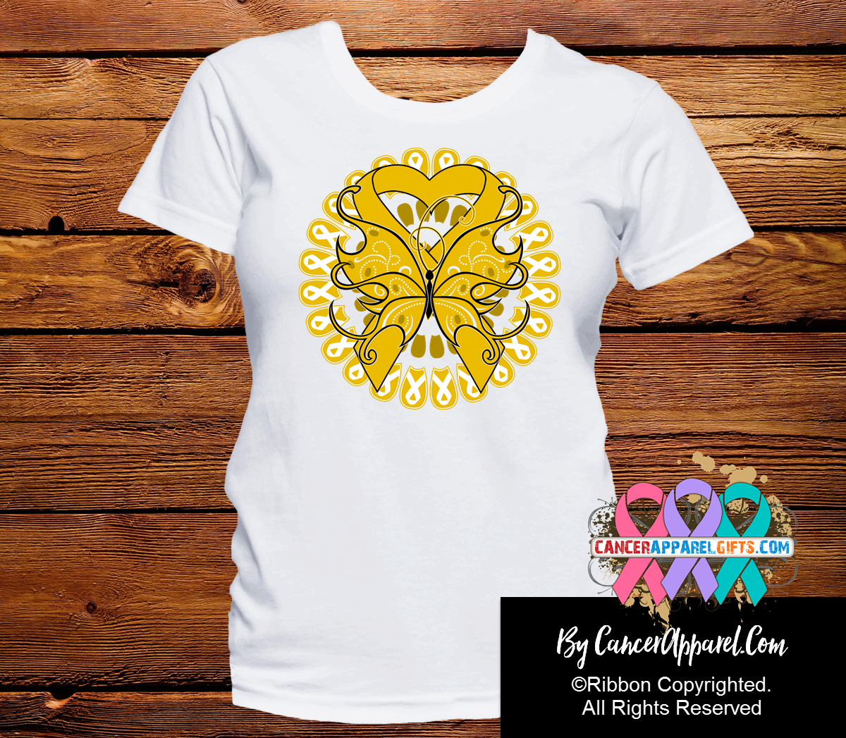 Appendix Cancer Stunning Butterfly Shirts - Cancer Apparel and Gifts