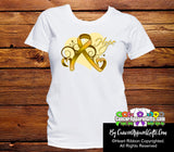 Appendix Cancer Heart of Hope Ribbon Shirts - Cancer Apparel and Gifts