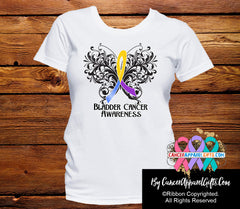 Bladder Cancer Butterfly Ribbon Shirts - Cancer Apparel and Gifts