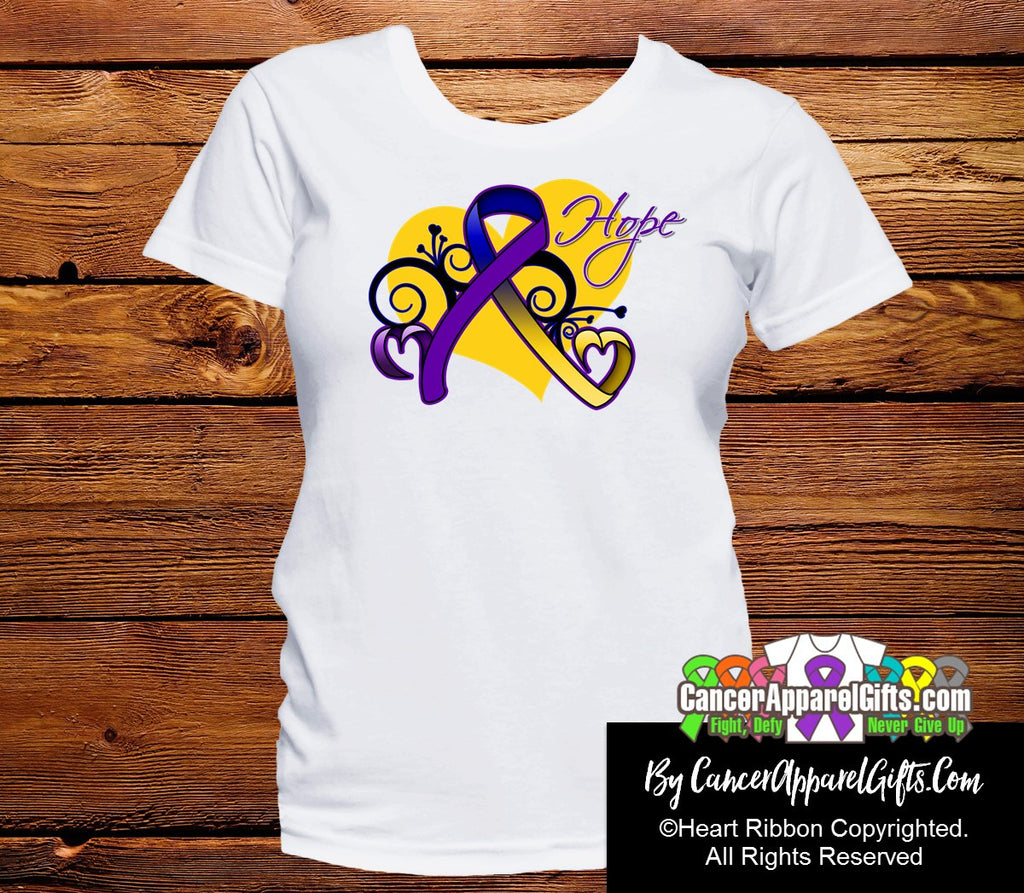 Bladder Cancer Heart of Hope Ribbon Shirts