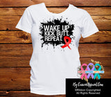 Blood Cancer Shirts Wake Up Kick Butt and Repeat - Cancer Apparel and Gifts