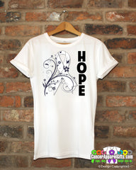 Bone Cancer Floral Hope Ribbon T-Shirt