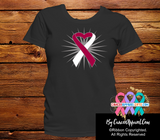 Head and Neck Cancer Heart Ribbon Shirts - Cancer Apparel and Gifts