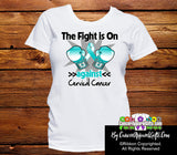Cervical Cancer The Fight is On Ladies Shirts