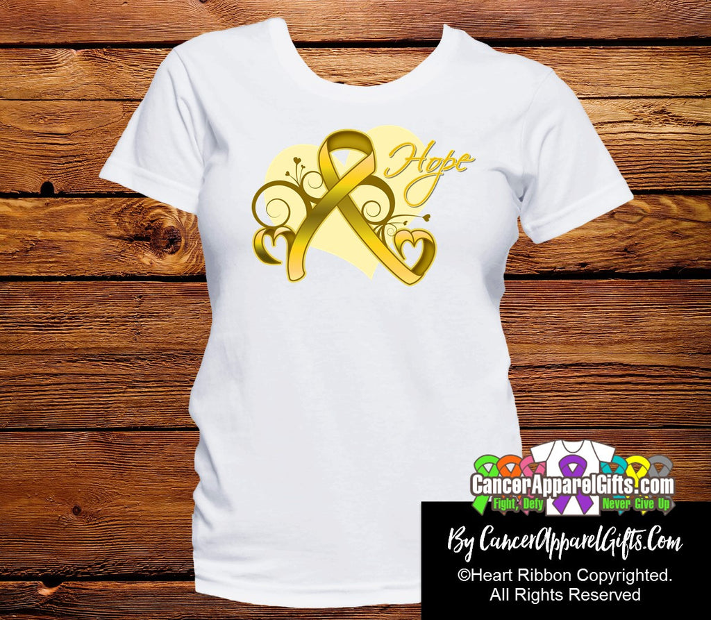 Childhood Cancer Heart of Hope Ribbon Shirts