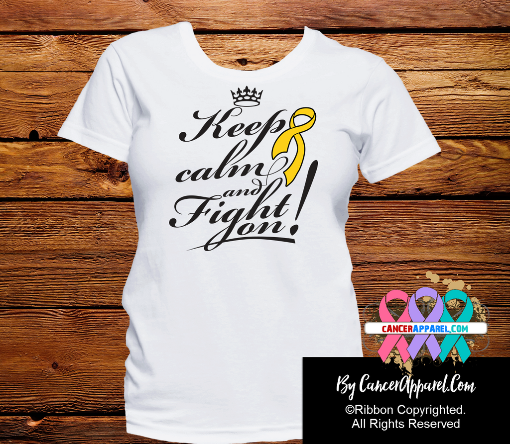 Childhood Cancer Keep Calm and Fight On Shirts