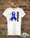 Colon Cancer Floral Hope Ribbon T-Shirt