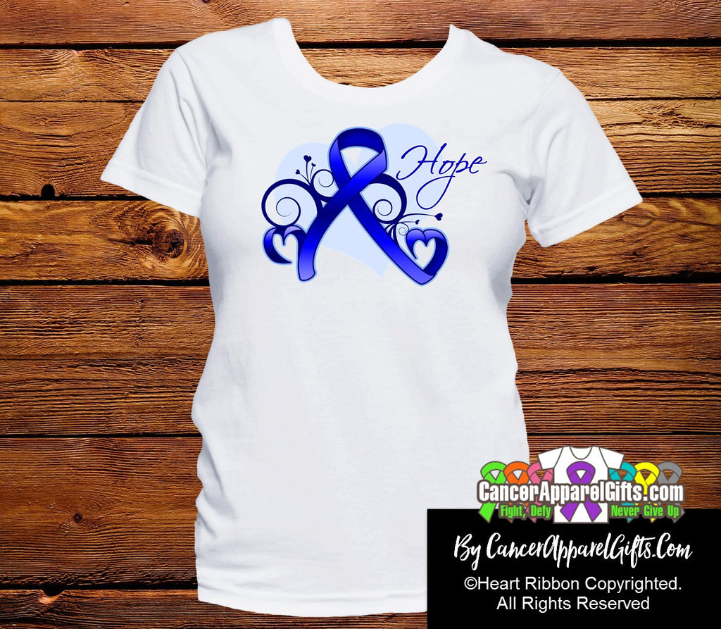 Colon Cancer Heart of Hope Ribbon Shirts